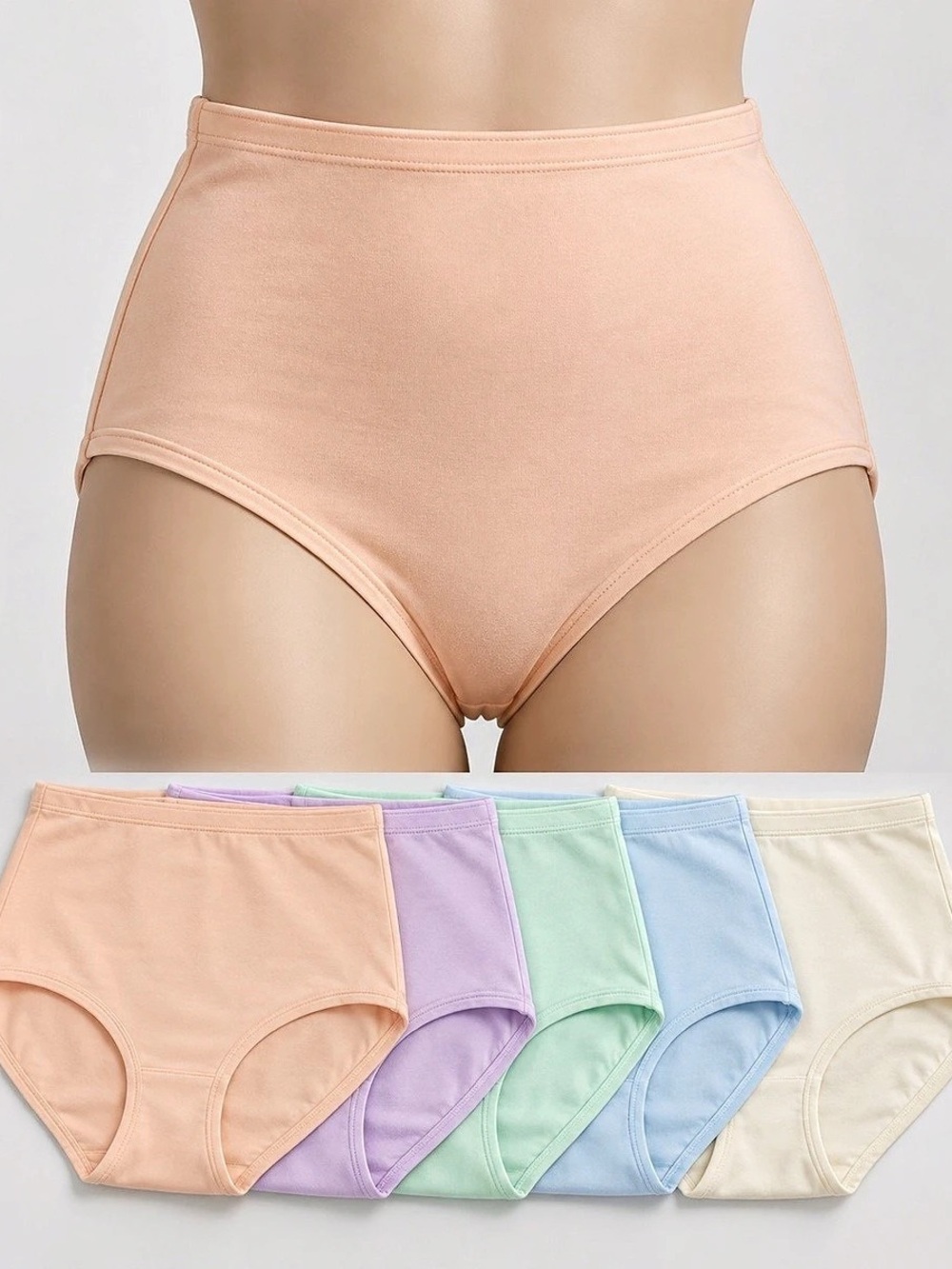 Innersy Women's High Waisted Briefs 5-Pack Pink & Purple 3X